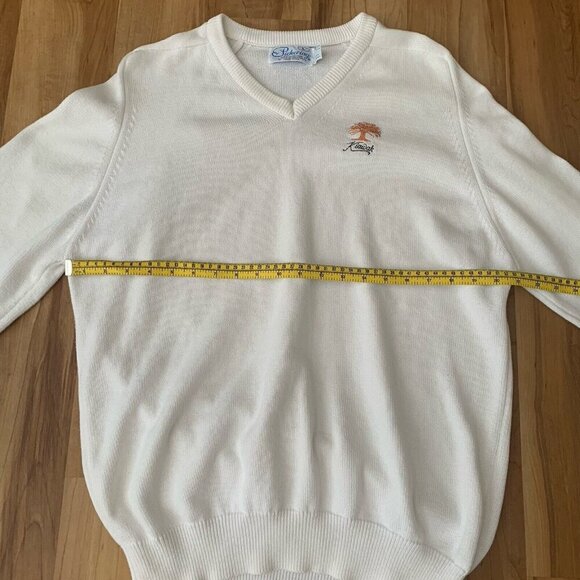 Pickering Sweater Men’s Large White Pullover Kiawak Golf V-Neck Vintage - Picture 4 of 11